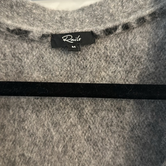 Rails Gray and Black Leopard Print Cardigan, Size Medium - Picture 3 of 3